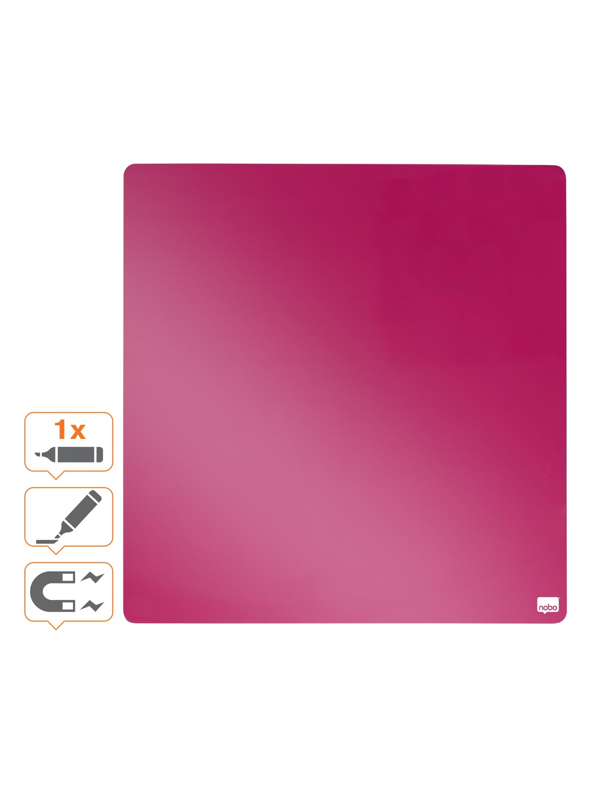 Nobo quadratisches Whiteboard 36 x 36cm Pink