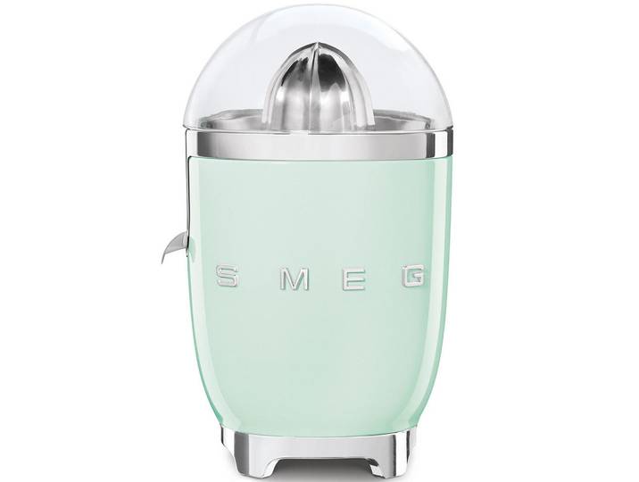 Smeg Zitronenpresse, Pastellgrün, Metall, 16.6x28.1x16.6 cm, rutschfeste Gummifüße, Küchenzubehör, Küchenhelfer, Zitronenpressen