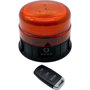 Berger&Schröter Warnleuchte mit 360° LED, Akku, Fernbedienung & Magnetfuß, ECE R65, Rundumkennleuchte