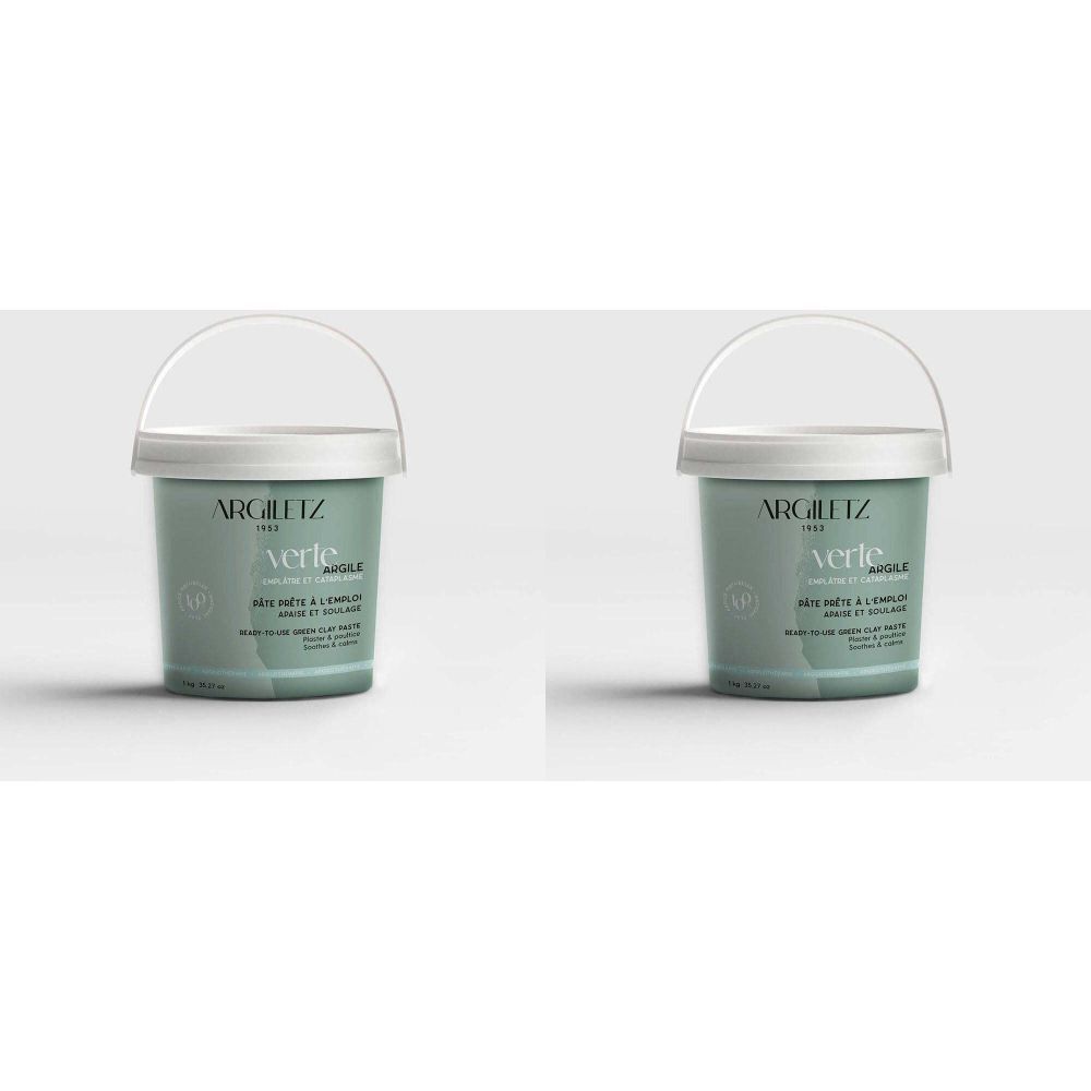 Argiletz Argile Verte Pâte x2 2x1000 g Paste