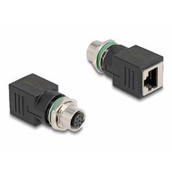 Delock M12 / RJ45 Netzwerk Adapter Kabel [1x M12-Buchse - 1x RJ45-Buchse] Schwarz 60062