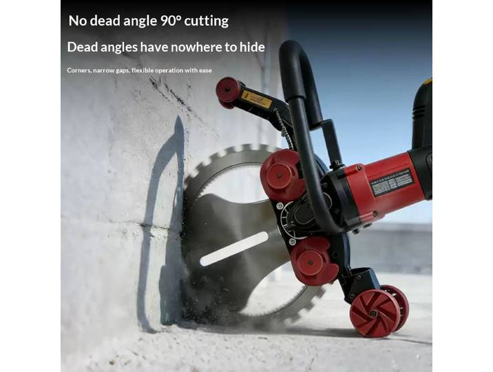 Scie à anneau sans balais 5000W pour découper le béton, les murs en ciment, les briques rouges, les sols et la pierre, capable de couper jusqu'à 30 cm de profondeur