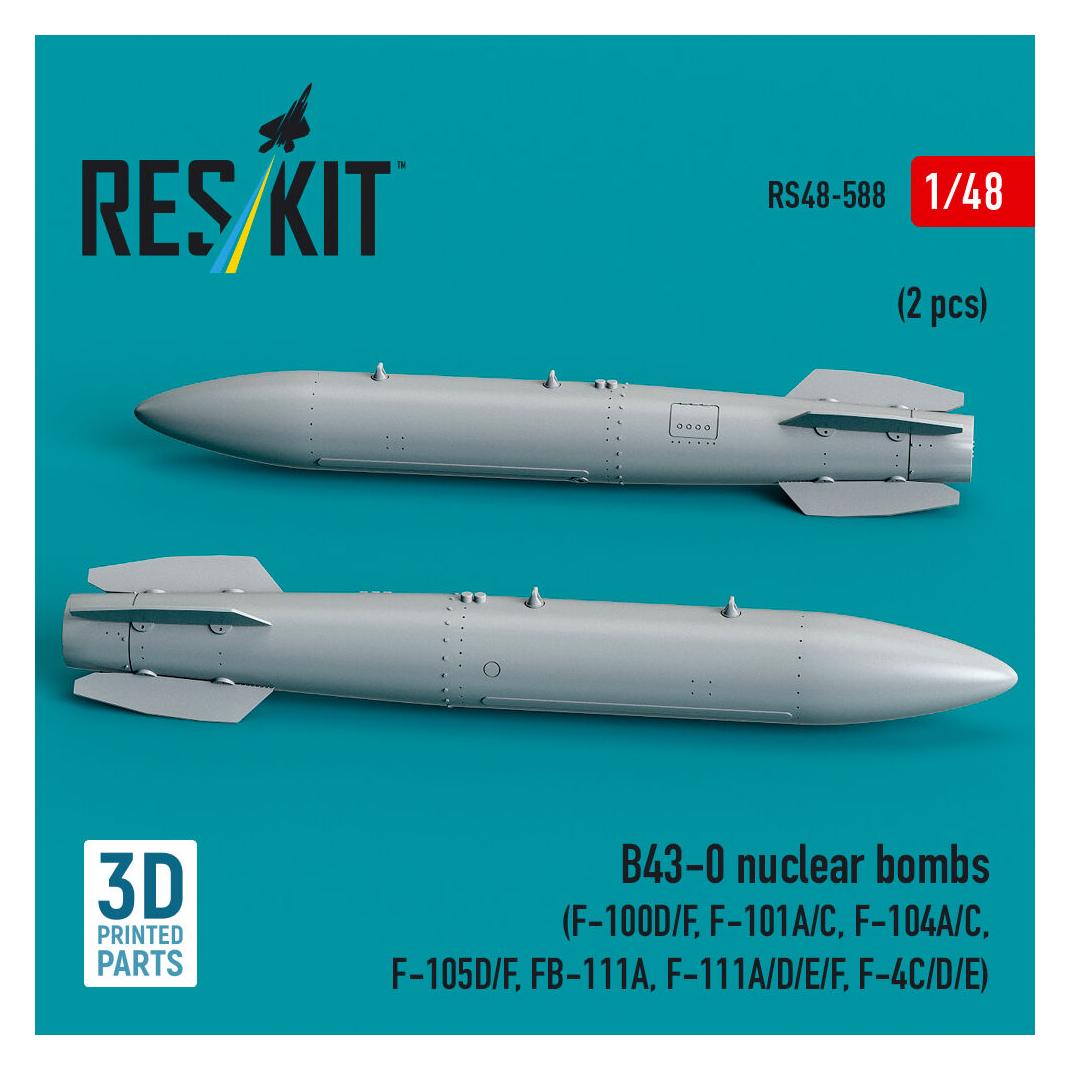 ResKit B43-0 nuclear bombs (2 pcs) (F-100D/F, F-101A/C, F-104A/C, F-105D/F, FB-111A, F-111A/D/E/F, F-4C/D/E (RS48-0588)