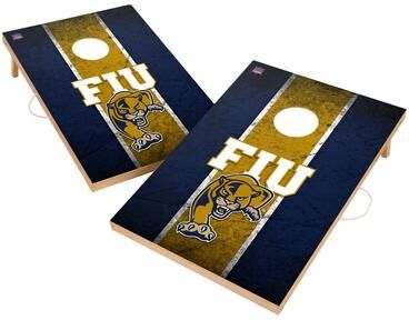 Skip's Garage Vintage Florida International University FIU Panthers Regulation 2x4 Cornhole Set