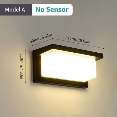 Inspired Finds AuroGuard Waterproof LED Outdoor Wall Light With Motion Sensor model A No Sensor cold White 30w