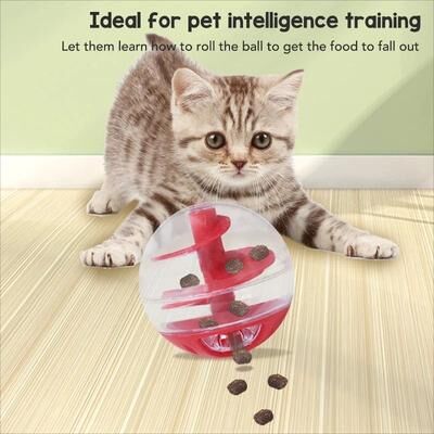 Inspired Living SmartRoll Interactive Cat Treat Dispenser Ball Slow Feeder Toy SmartRoll Interactive Cat Treat Dispenser Ball Slow Feeder Toy