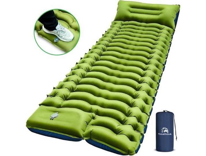 Travelhawk Slaapmat - Zelfopblazend - Ergonomisch - Groen