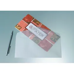 Sigel Briefumschläge DINlang nassklebend transparent VE=7x25 Stück