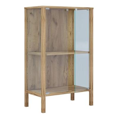 Glasvitrine Jensol mit ESG Glas Kommode stehend
