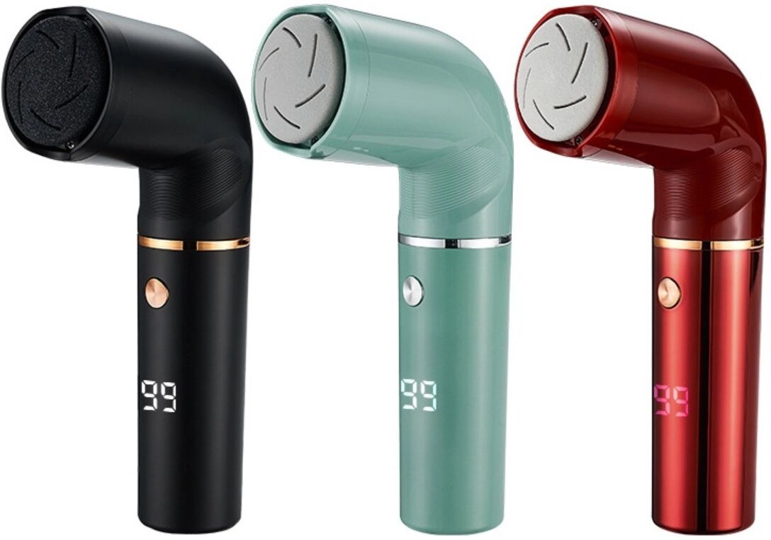 INF USB Digitaler Elektrischer Hornhautentferner mit Quarz-Schleifkopf – Wiederaufladbare Pediküre-Fußfeile mit integrierter Grün