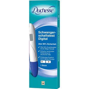 Duchesse Schwangerschaftstest Digital, 99% zuverlässig, 25 mIU/ml, Ergebnis in 5 min, digital