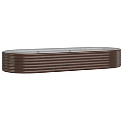 Helloshop26 - Hochbeet für Pflanzen Blumen Terrasse Garten pulverbeschichteter Stahl braun 02_0039562