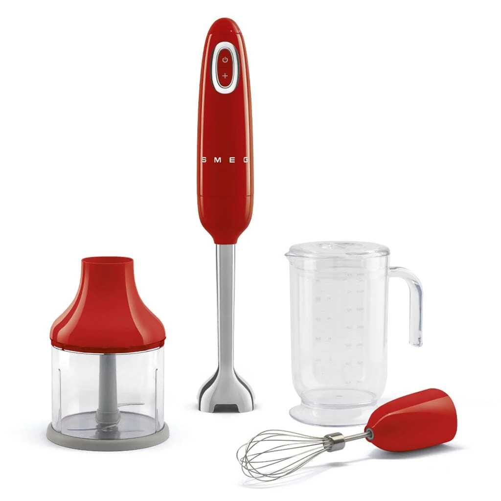 Smeg HBF03RDEU Staafmixer Rood met accessoires