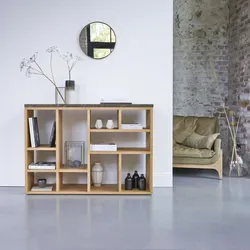 Highboard Konsole Eyota aus Eiche und Marmor 131 cm Design