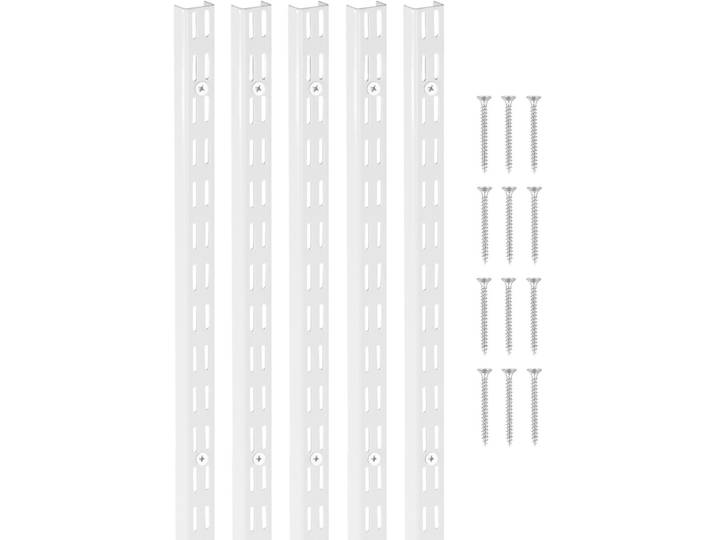 VEVOR Plankrail 1536mm 5-pack Verstelbare Wandplank Pilasters Gemaakt van Staal
