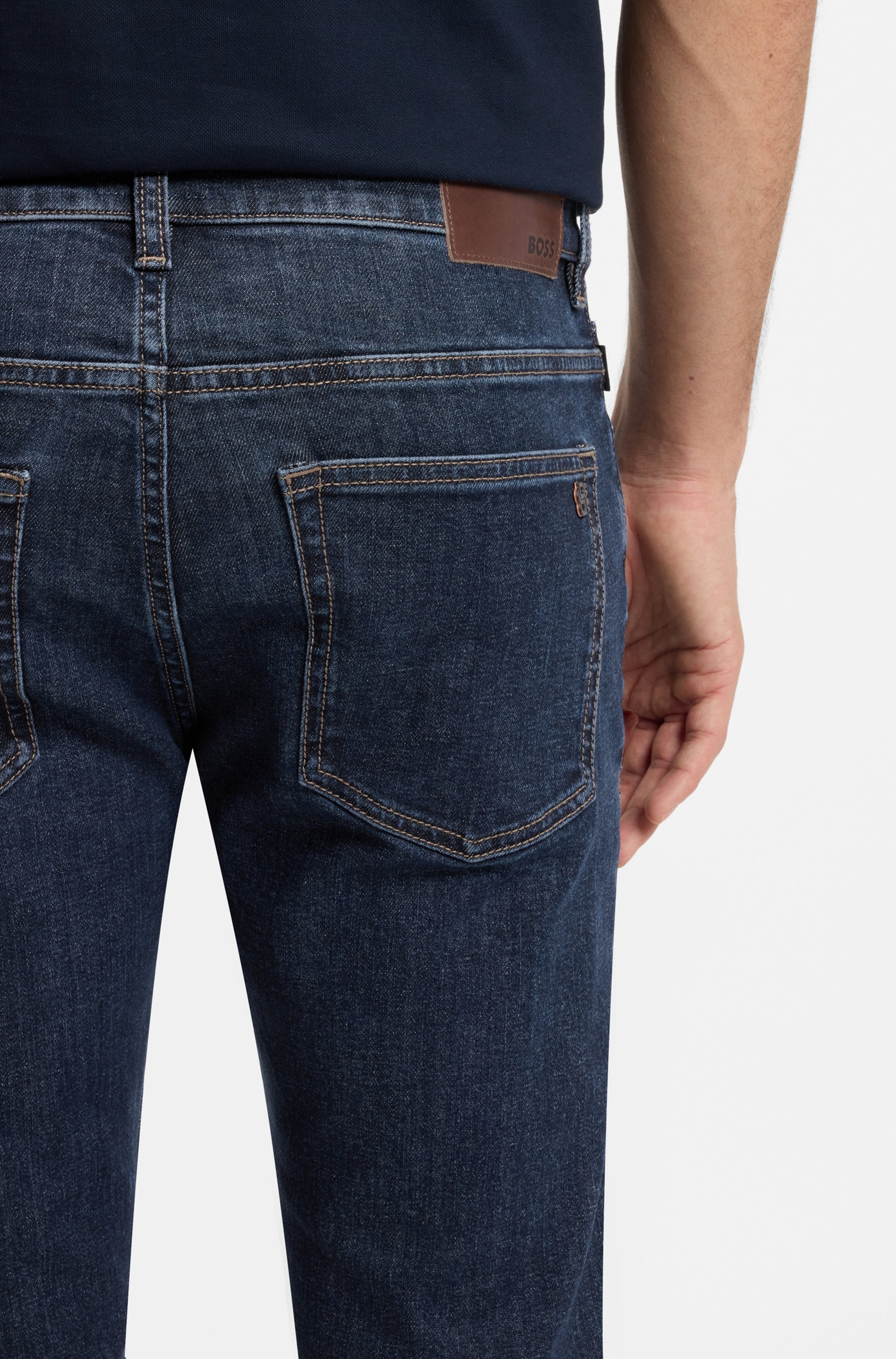 Boss ORANGE "Delaware Soft-Motion-Denim" Schmale Passform Mittlere Leibhöhe