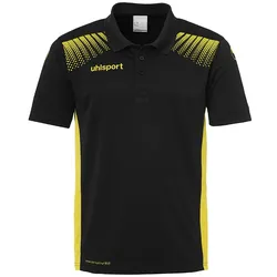 uhlsport GOAL Poloshirt Kinder schwarz/limonengelb 164