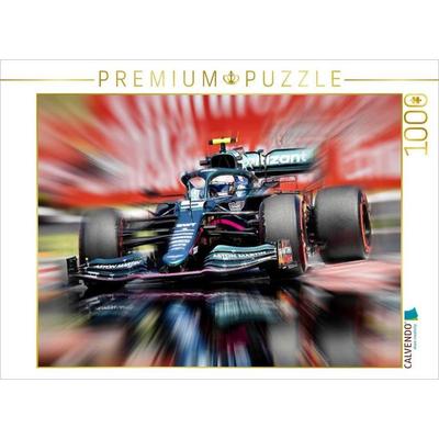 CALVENDO Puzzle Sebastian Vettel - Deutschland - Team Aston Martin F1 | 1000 Teile Lege-Größe 64x48cm Foto-Puzzle für glückliche Stunden