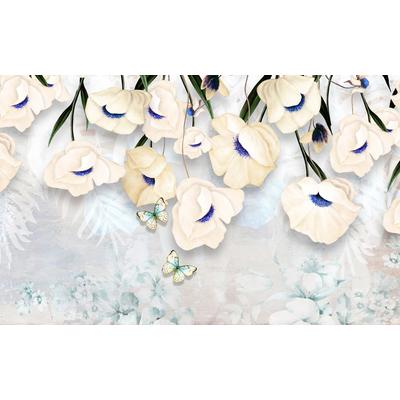 Fototapete PAPERMOON "Muster mit Blumen", bunt, B:3m L:2,23m, Vlies, Tapeten