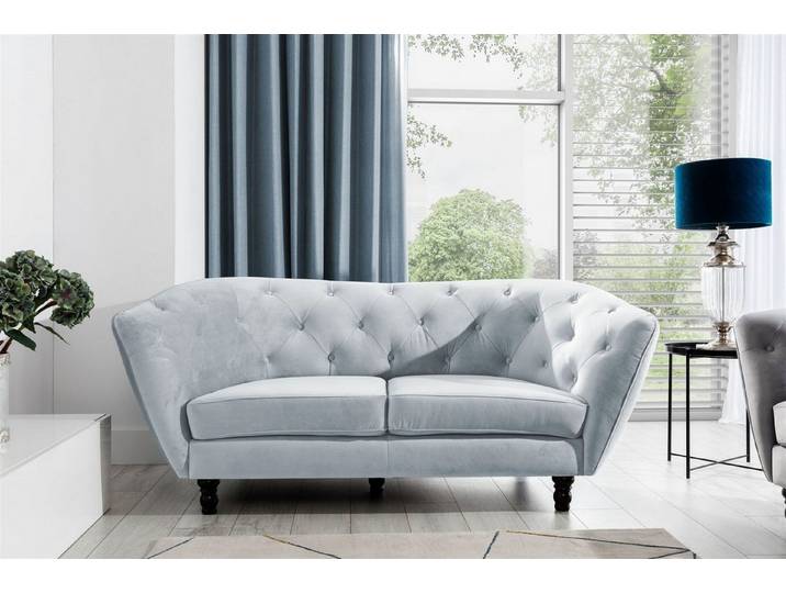 Fun Möbel Sofa Sofa Designer-Sofa Charlotte 2-Sitzer Stoff, 1 Teile
