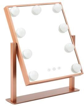 Fusion Finds Hollywood Makeup Mirror With Lights LED Bulbs Color Modes Rotating Lighted Vanity Mirror rose Gold