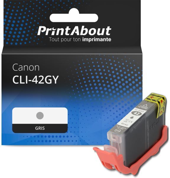 PrintAbout Cartouche compatible Canon CLI-42GY - Gris Gris