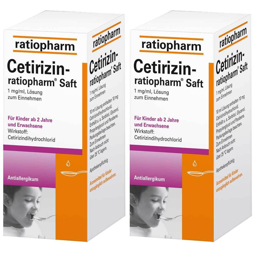 Cetirizin Ratio Saft Doppelpack 2x150 ml