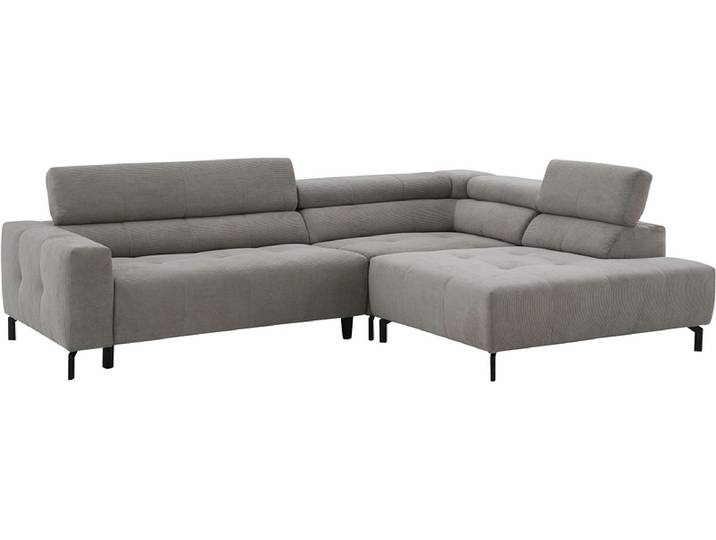 Ecksofa HAMILTON Stoff grau