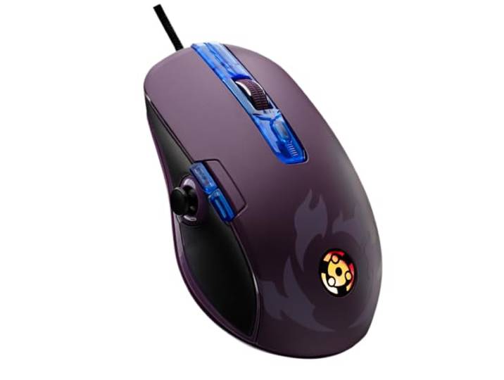 Lexip x Tsume - Naruto Shippuden muis - analoge duimjoystick - 12 programmeerbare toetsen en acties - verstelbaar gewicht - PAW3327 optische sensor van 100 tot 12.000 DPI (Madara)
