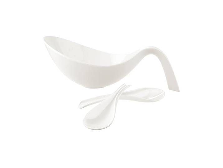 Schale VILLEROY & BOCH Salat-Set Flow 3er Set weiß , weiß, Schüsseln, Schale