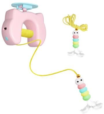 Inspired Finds Rechargeable Interactive Flying Bird Cat Toy Automatic Hanging Hunting Toy For Exercise, Enrichment & Stress Relief pink