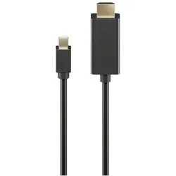 Goobay 49105 (3 m), Videokabel, Schwarz
