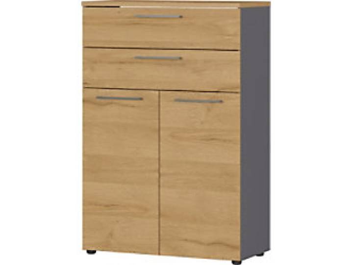 GERMANIA Schrank Agenda Melamin 4233-564AUFB Graphit, Eiche 800 x 400 x 1.200 mm