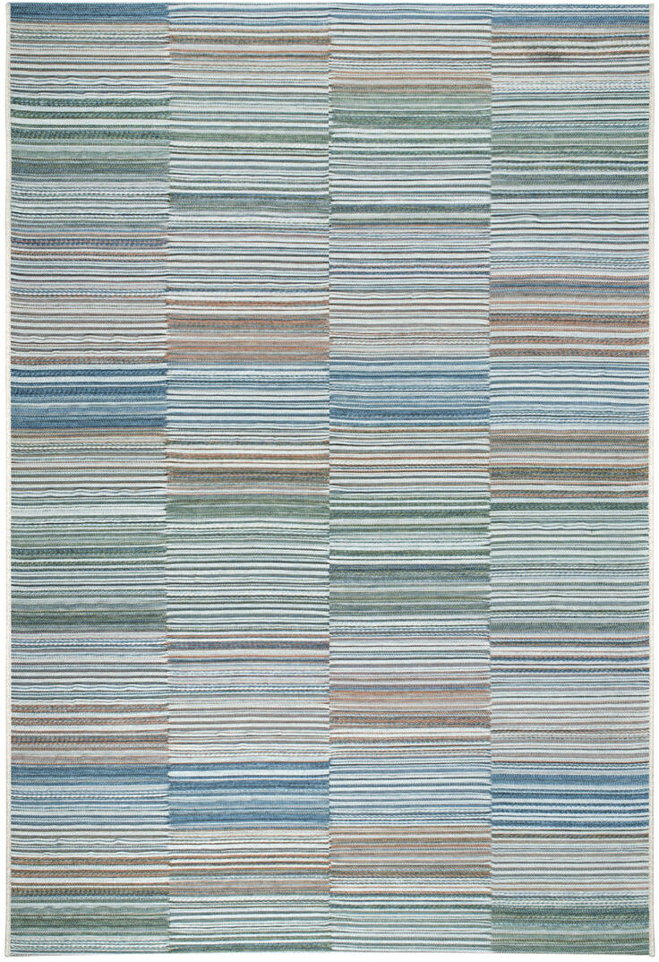 Mastercraft Rugs Rectangle Striped Flatweave Area Rug Green;Orange;Blue Rectangle 200 x 290 cm