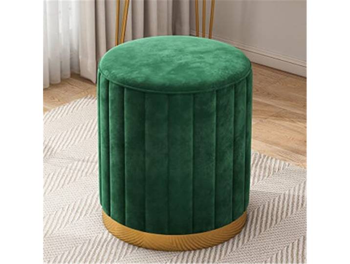 Verstaubarer Make-up-Hocker, runder Haushaltshocker für Flur, Zimmer,(Grün)