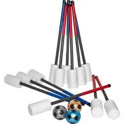 Kübler Sport Ball Bouncer Set, 12 Schläger, 3 Bälle