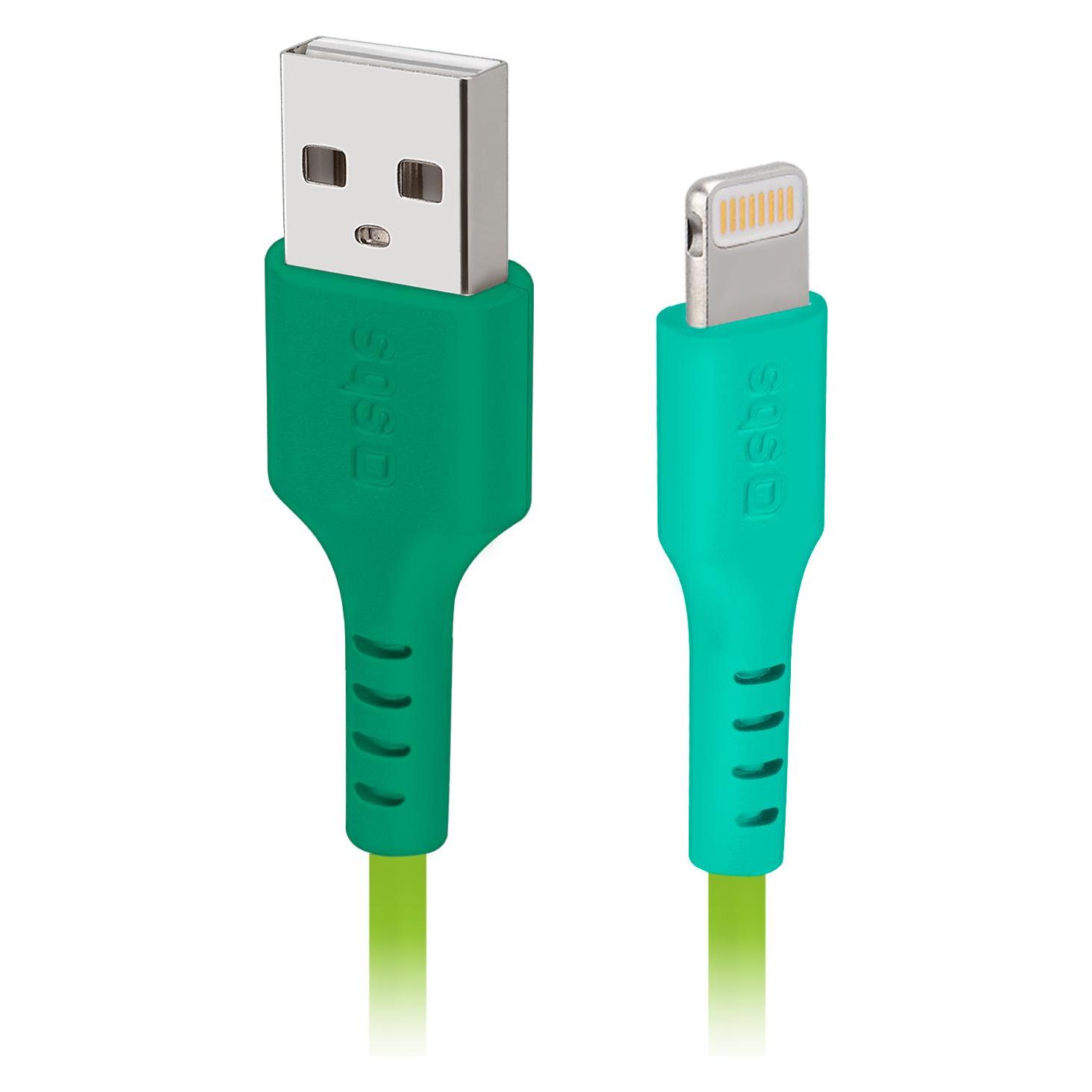 SBS TEPOPCABLELIGG Lightning-Kabel 1 m Grün (1 m, USB 2.0) (TEPOPCABLELIGG)
