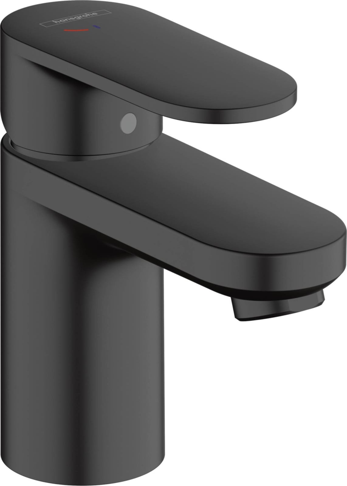 Hansgrohe VERNIS Blend 70 eengreeps wastafelmengkraan matzwart met CoolStart en afvoergarnituur met trekstang