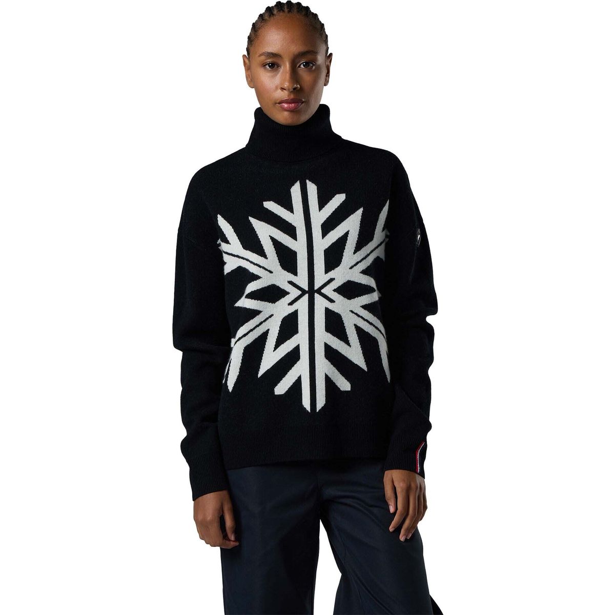 Rossignol W Patterned Turtle Neck Sweate black (200) L RLPWO01 20000L