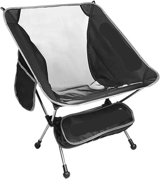 Famanu Faltstuhl Maanstuhl Outdoor - Leichtes Aluminiumgestell - Schwarz