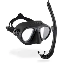 Cressi - Calibro & Corsica - Maske und Schnorchel - Farbe: Schwarz