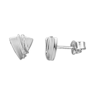 Paar Ohrstecker FIRETTI "Schmuck Geschenk Silber 925 Ohrschmuck Ohrringe Dreieck", silberfarben, Ohrringe, Damen, Silber 925 (Sterlingsilber)