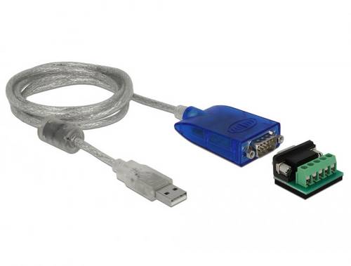 Delock USB 2.0 Adapter [1x USB-A Stecker - 1x RS422-Stecker, RS422-Buchse] 64055 1.5m