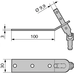Fensterbankübertragung für Oberlichtöffner