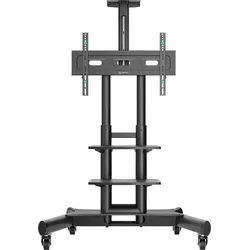 Mobiler TV-Ständer für Fernseher und Professionelle Displays 40"-70", max. 60,5 kg, Schwarz TS1552