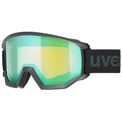 Uvex athletic FM - Skibrille Snowboardbrille - black matt/green-lgl