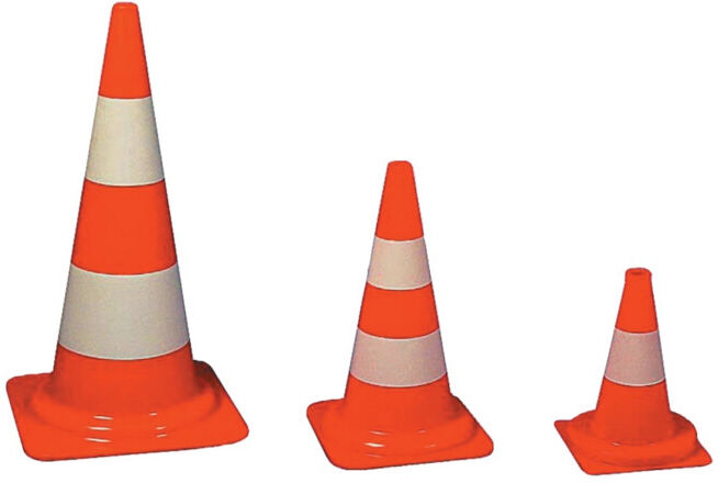 WEMAS Cône de signalisation PVC orange 500 mm ; WEMAS Absperrtechnik