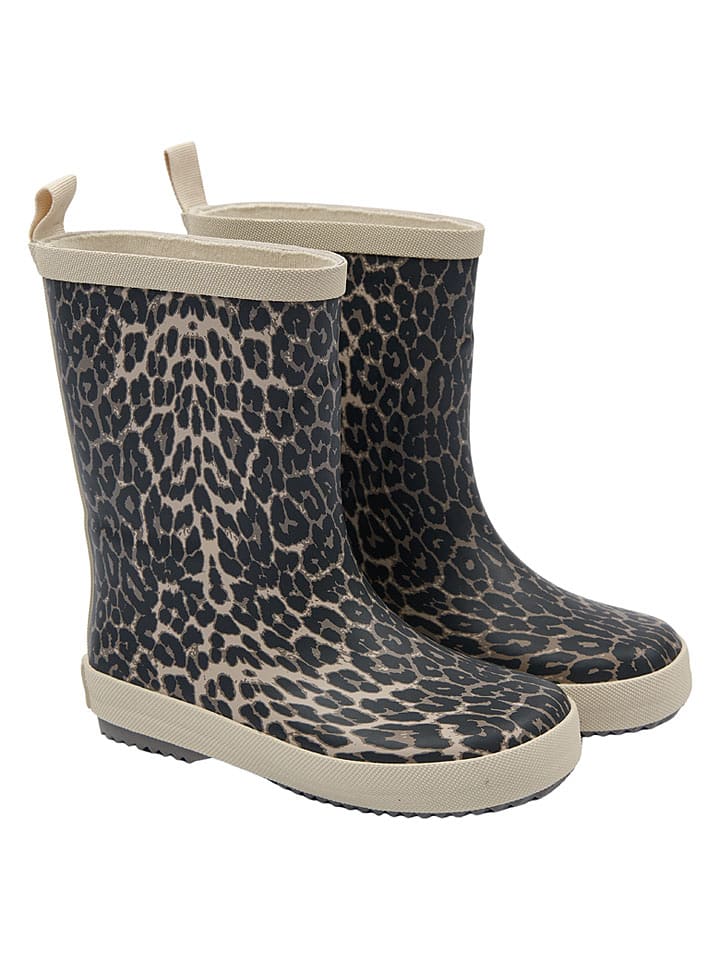 POM POM Gummistiefel in Beige/ Schwarz - 25
