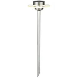 Paulmann LED Solar-Spießleuchte SPECIAL LINE UFO, IP44, 0.2W 3000K, 2 wechselbare Akkus, Edelstahl / Glas klar PAUL-93764