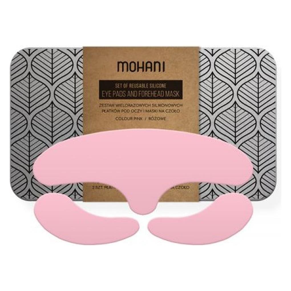 Mohani Wielorazowe płatki silikonowe pod oczy i maska na czoło Pink 2 sztuki (Pink) (5902802721723)